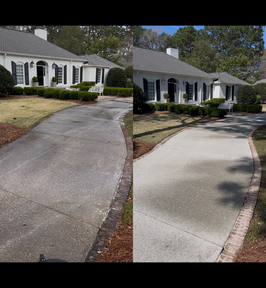 Driveway Cleaning in Highland Hills, Wilmington NC | Professional Pressure Washing Project